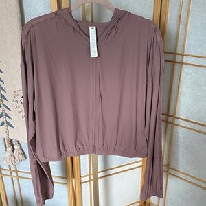 Alo Yoga Cropped Breezy Full Zip Hoodie - Sz L